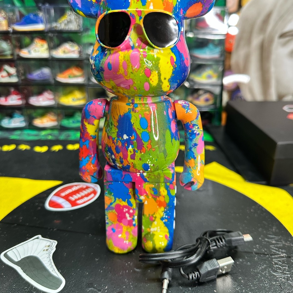 B5+  Splatter Bearbrick Style Wireless Bluetooth Speaker NIP